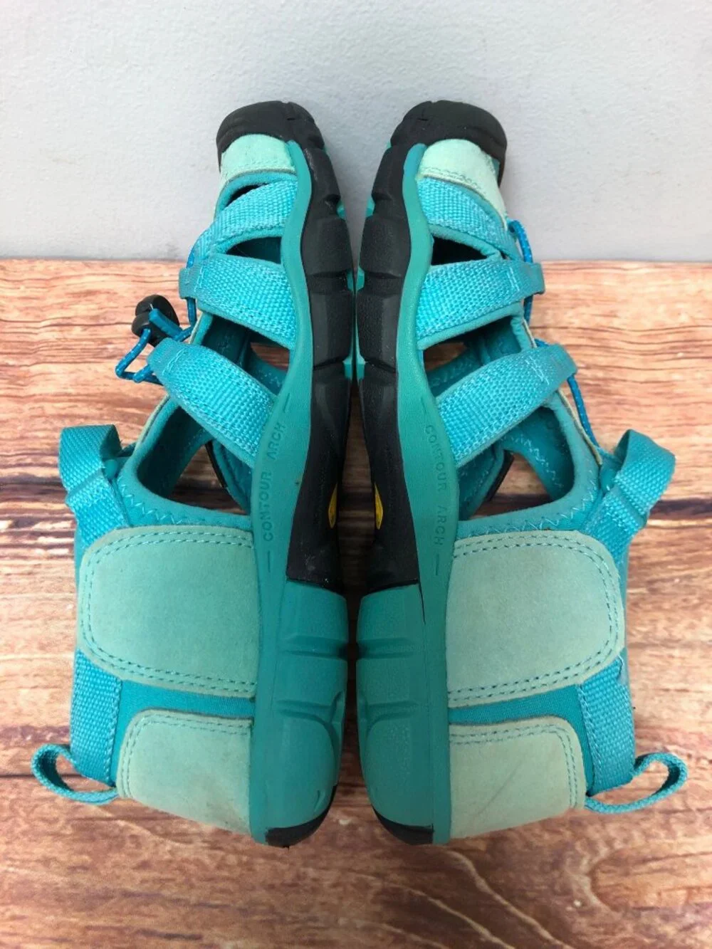 Keen Big Kids 5/37 Seacamp II CNX Teal Blue Washable Sport Sandals 1012555